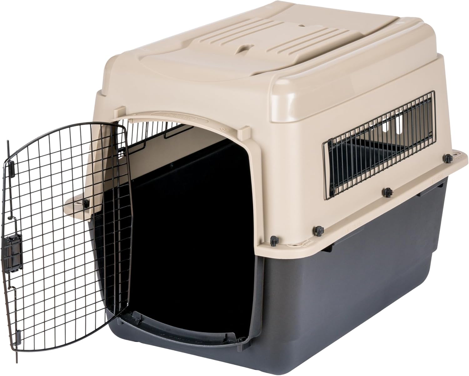 PETMATE ULTRA VARI KENNEL FASHION 32" 30-50LB ~ TAUPE & BLACK (IATA APPROVED)